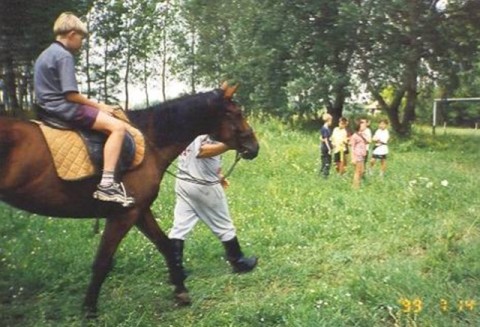 Lovasiskolai óra a Főiskola lovardájában