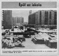 Korabeli sajtótudósítás az új iskola építéséről
